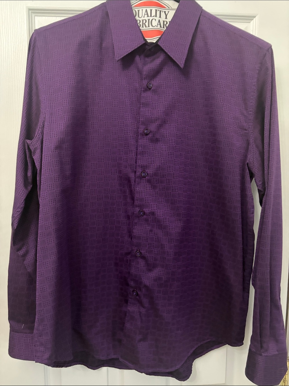 Robert Graham Deep Purple Textured Dress Shirt